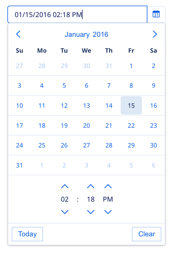 Date/Time input