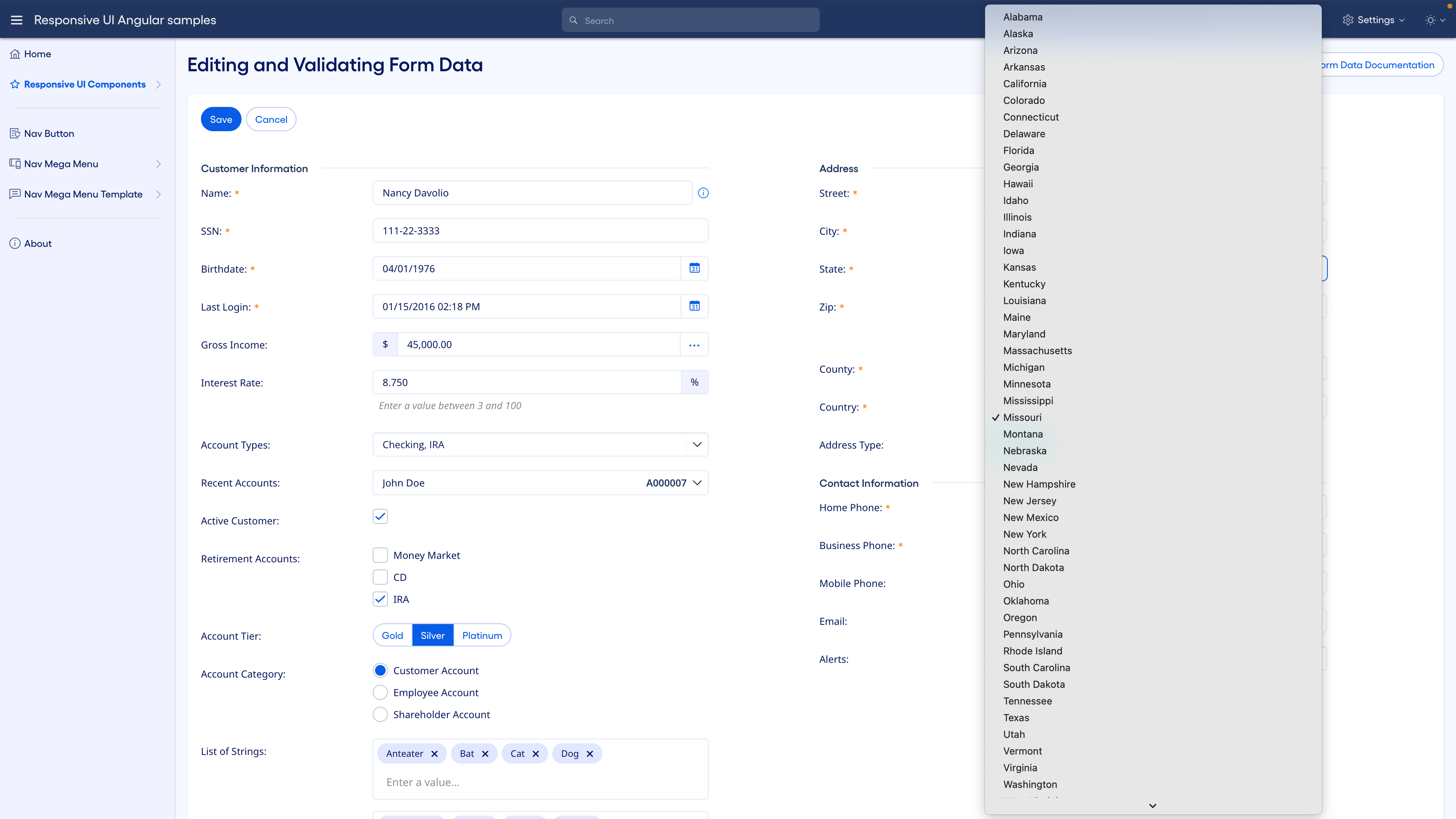 Here is the same **native HTML select element**, with its dropdown menu **shown**