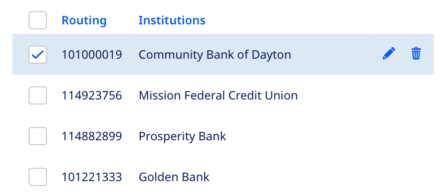 Master list with multiple selection support