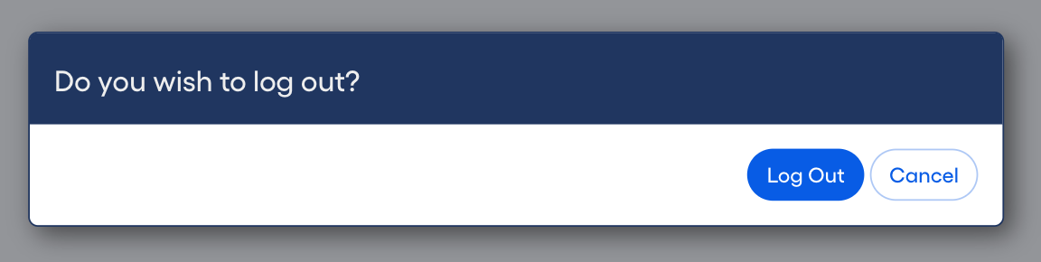 Confirmation dialog box example