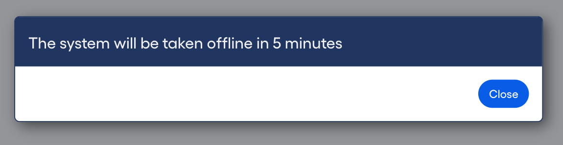 Information dialog box example