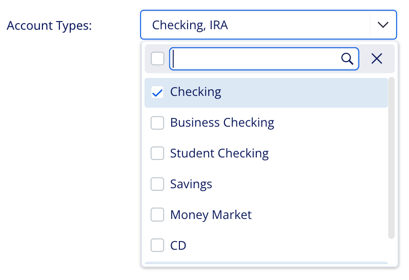 MultiSelect with filtering example, open