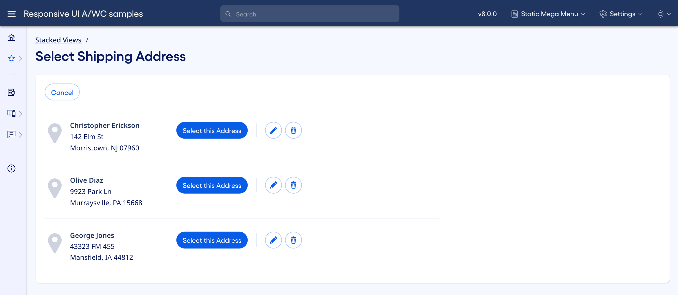 Example: secondary activity