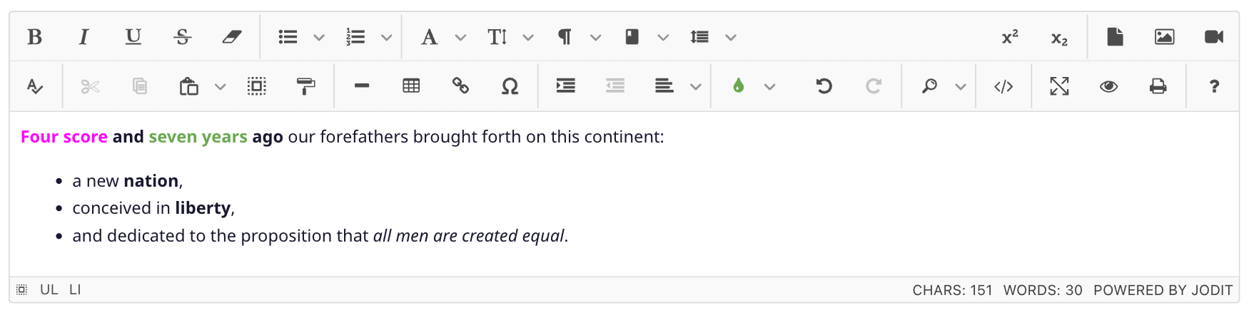 Jodit Editor example