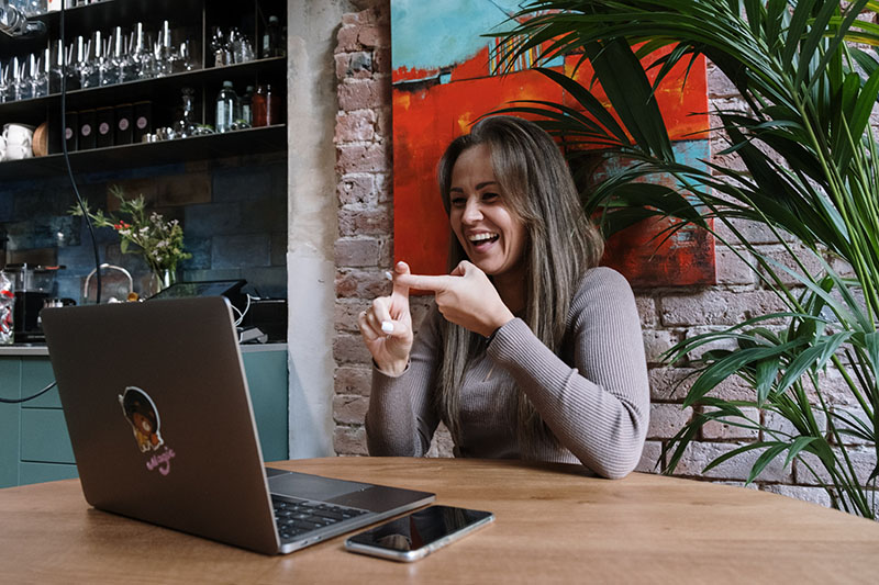 Woman in Gray Sweater Sitting by the Table Doing Hand Sign While Having Video Chat - Photo by cottonbro studio: https://www.pexels.com/photo/woman-in-gray-sweater-sitting-by-the-table-doing-hand-sign-while-having-video-chat-6321244/