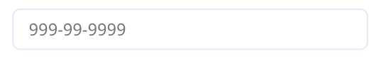 This masked text editor is empty, but its watermark shows the user the rough regex pattern needed to satisfy this input