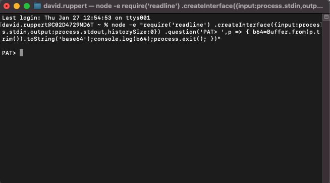 Creating Base64 encoded PAT